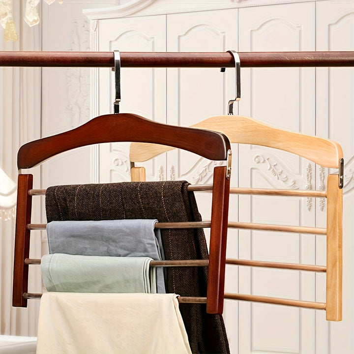 Wood Pants Hanger Multi-Layer 2 Piece Set | Stornfield