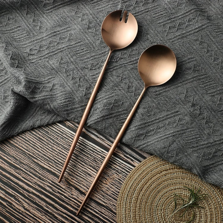 Stornfield | Rose Gold Salad Servers and Serving Utensils