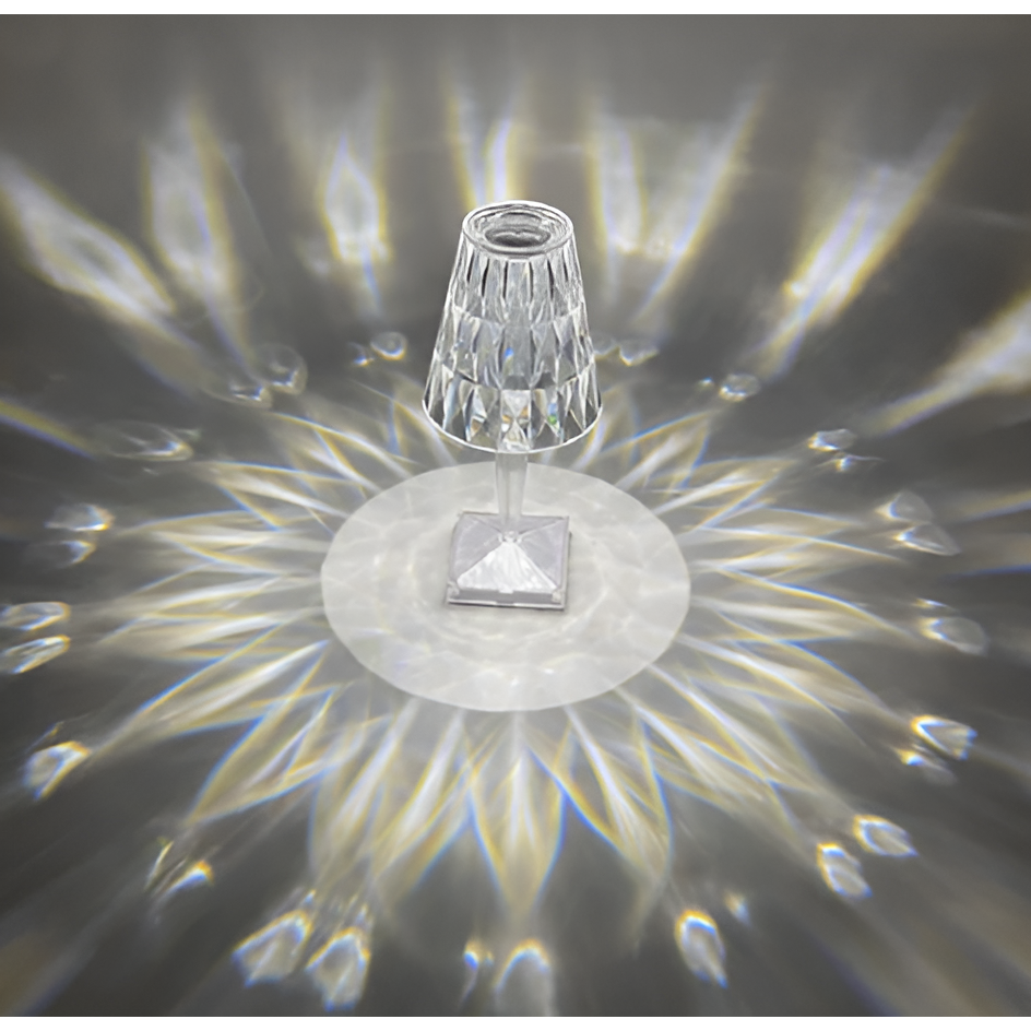 Diamond Glow - Wireless USB Crystal Shine Nightstand Lamp | Stornfield