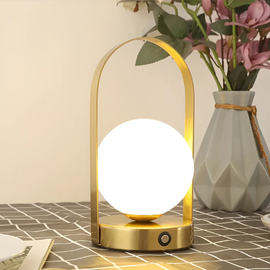 AuraLicht Wireless Table Lamp – Rechargeable & Stainless Steel Design Lamp | Stornfield