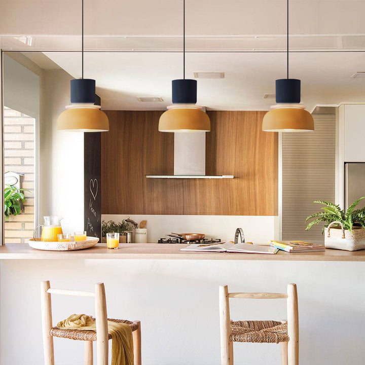 Stornfield | Nordic Color Block Pendant Light Fixture - Modern Hanging Lamp for Kitchen & Dining Room