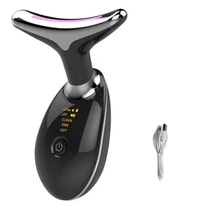 Stornfield anti-wrinkle facial massager with LED light therapy for face and neck