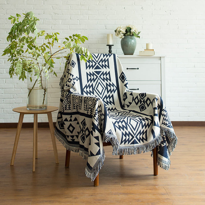 Bohemian knitted throws for sofa decor | Stornfield