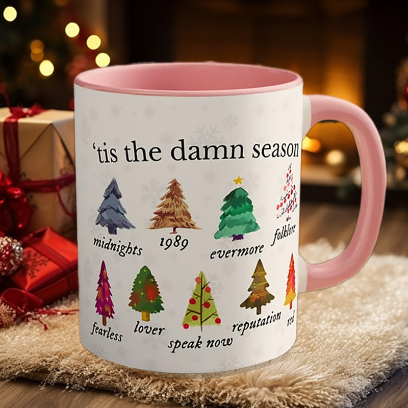 Tis The Damn Season Christmas Mug - Christmas Tree Music Albums | Stornfield