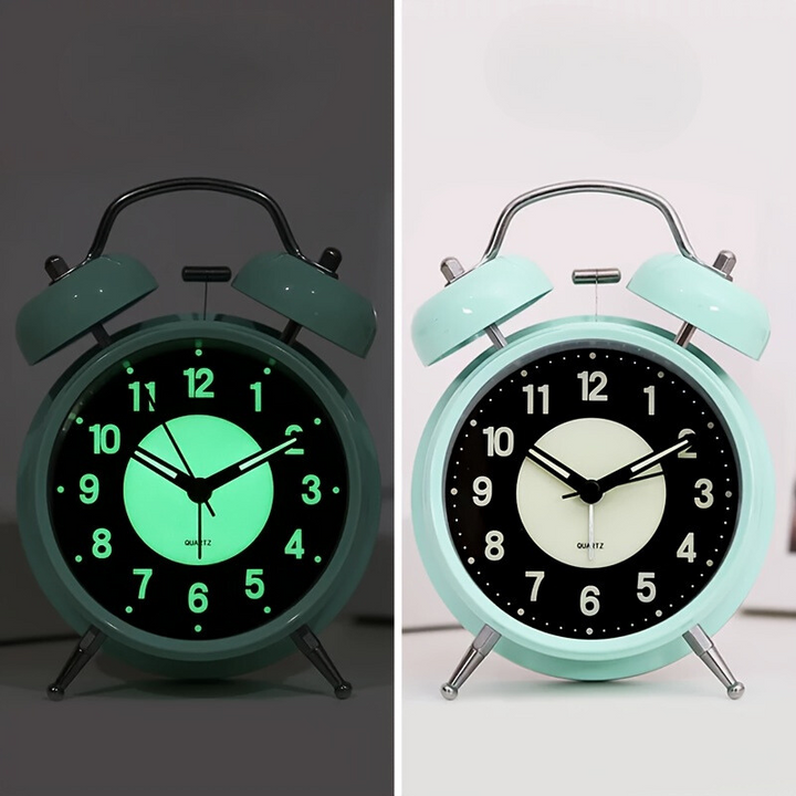 Stornfield | LuminousTime - Elegant Metallic Alarm Clock with Soft Lighting for Peaceful Mornings and Evenings