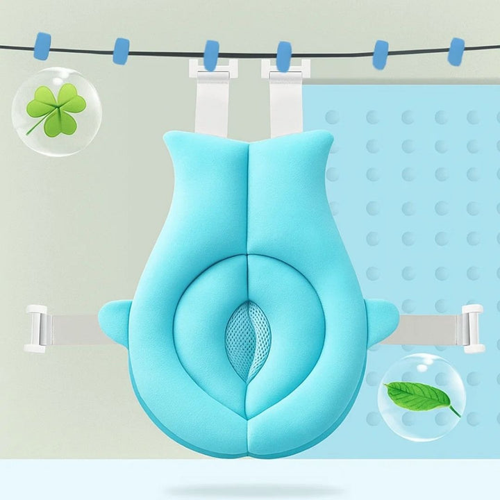 AquaNest | Baby Bath Support – Non-slip Cushion – Quick-Drying Fabric – Newborn Safety Bowl