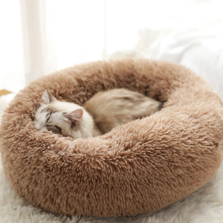 Stornfield | PawNest Soothing Donut Cat Bed | Round Plush Kennel | Stress-Reducing and Comfortable | Perfect for Cats and Small Dogs