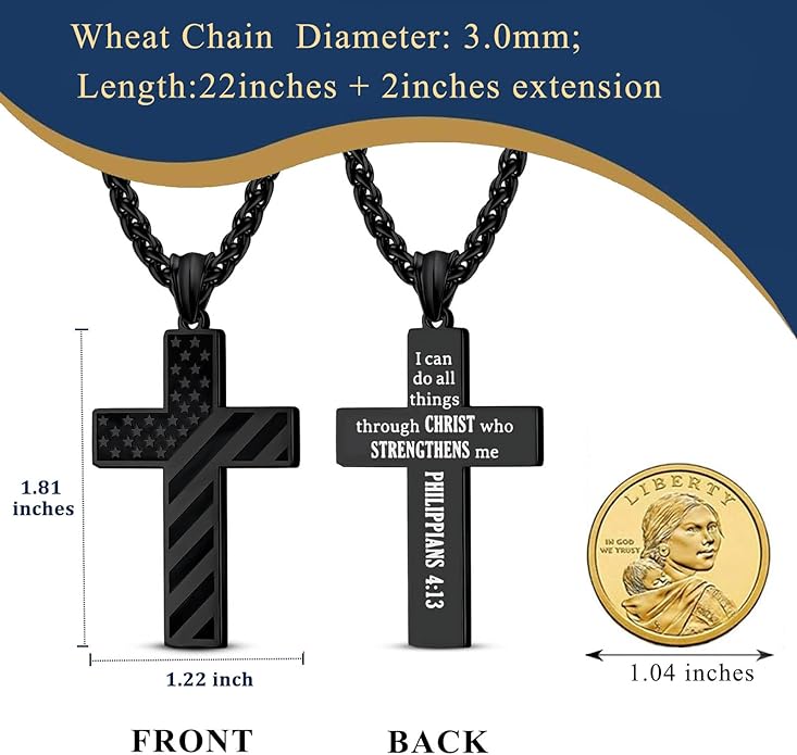 Stornfield | IronPride Cross American Flag Cross Necklace