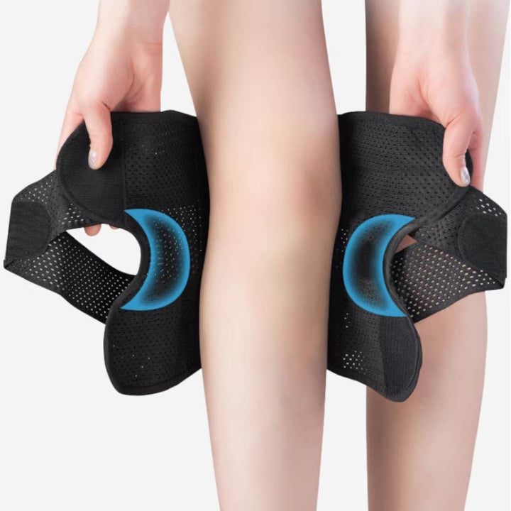 FlexGuard Knee Pads | with Support Compression Springs and Tension Strap - for Stability - Pain Relief and Protection Stornfield
