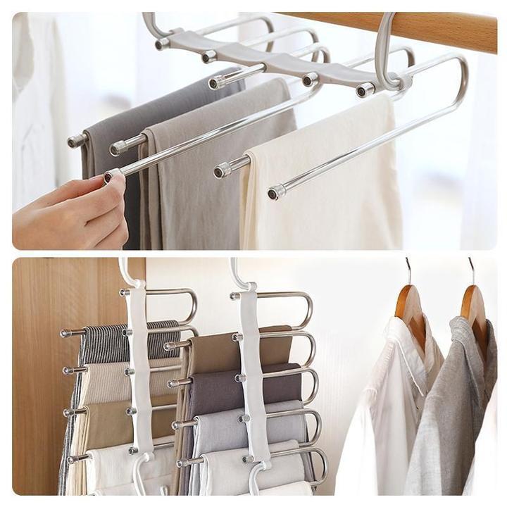 Space-saving multi-pants hanger clothes hanger | Stornfield