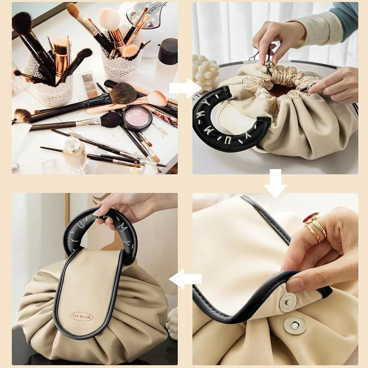 Drawstring handbag for makeup | Stornfield