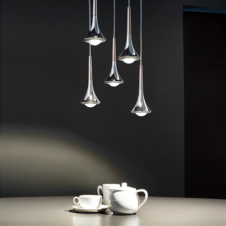 Stornfield | LumiDrop Nordic Design Pendant Lights | Droplet Shape | Elegant LED Light for Dining Room & Living Room | In Black, Gold & Chrome