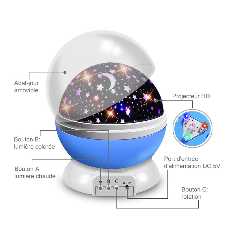 Romantic Night Light LED Projector Lamp Starry Sky | Stornfield
