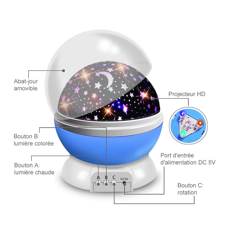 Romantic Night Light LED Projector Lamp Starry Sky | Stornfield