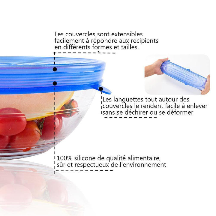 6-Piece Silicone Lid Set | Stornfield