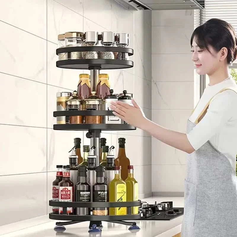 360° Rotating Storage Rack Organizer Round (Premium) Stornfield