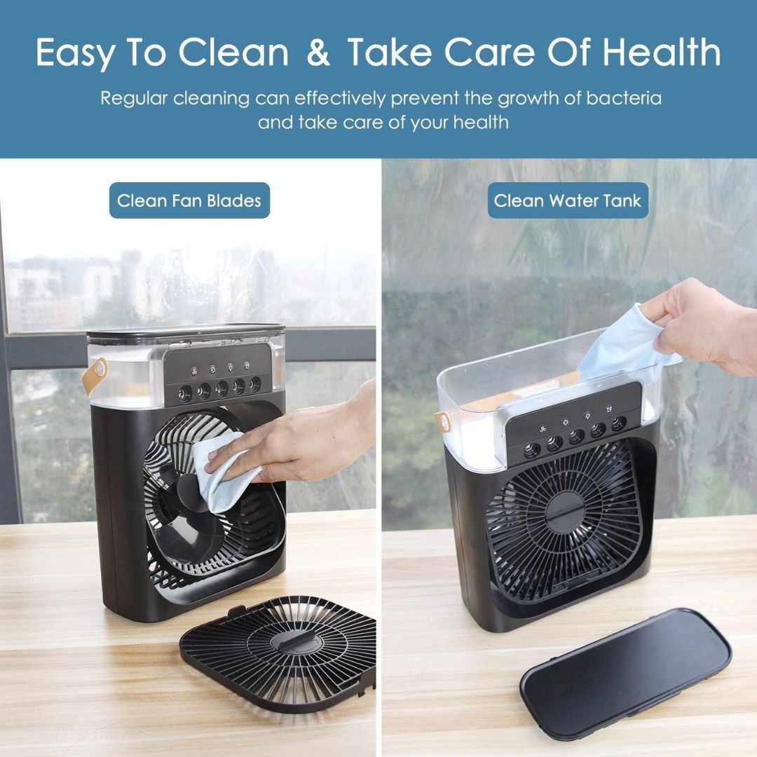 3-in-1 Air Cooler Humidifier | Portable, Adjustable Fan Speeds & Ideal for Bedrooms, Offices & Small Spaces | Stornfield