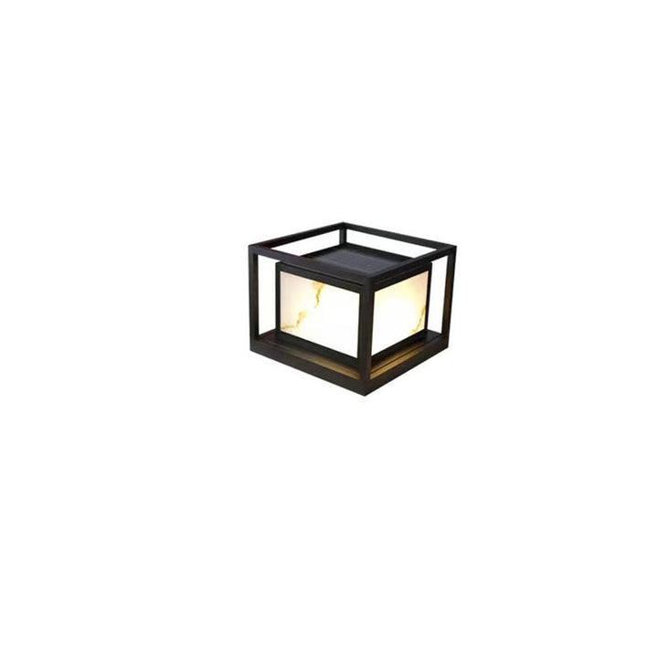 Modern Solar Square Chinese Outdoor Column Head Light LED Lawn Landscape Light | Stornfield