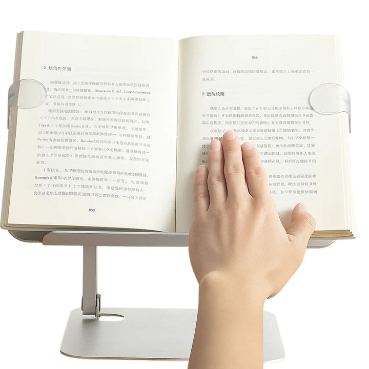 ReadEase | Adjustable Reading Stand – Ergonomic Neck Relief – Compact Foldable Design – For Comfort at Home, Office, and Stornfield Desk