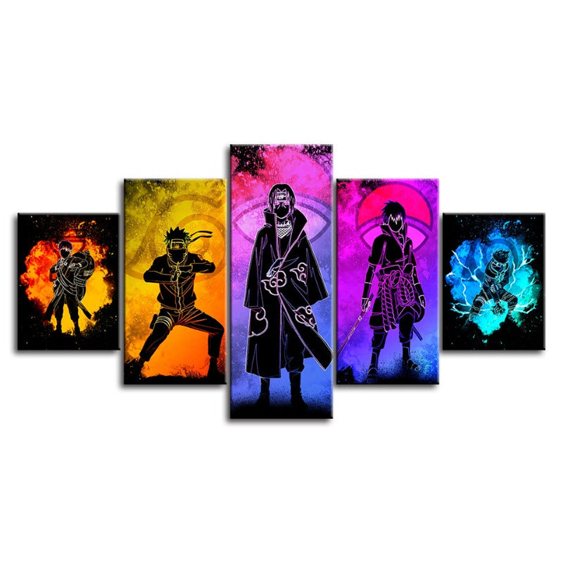Stornfield | 5 Piece Naruto Anime - Canvas Wall Art Painting