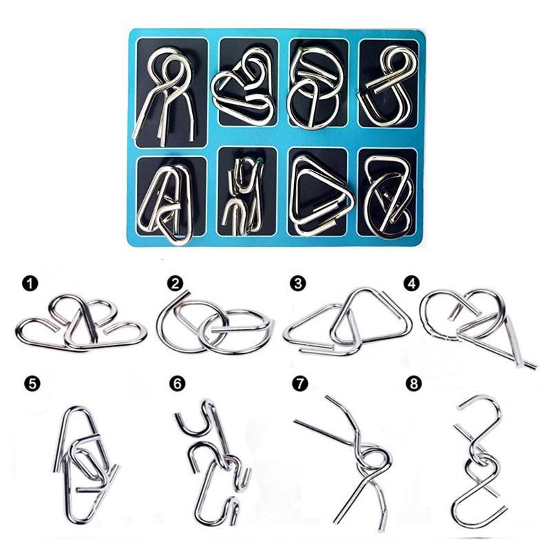 Metal Puzzle Toys Set (8 Pieces) | Stornfield