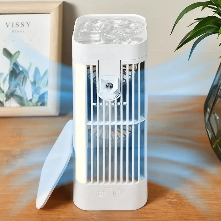 Mini Portable Air Conditioner Desk Fan with Spray Cooling | Stornfield