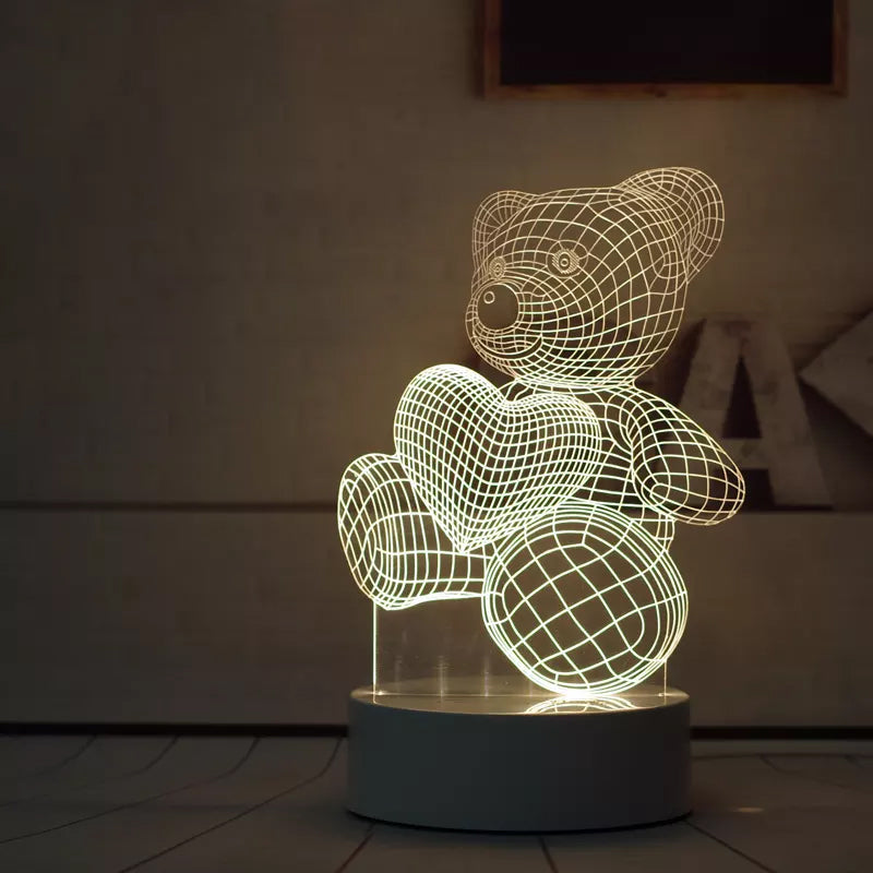 3D Love Bear Night Light Stornfield