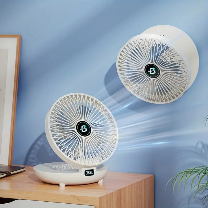 Portable Wall Fan | Multifunctional, USB Rechargeable & Whisper Quiet for Home, Office & Outdoor Use | Stornfield