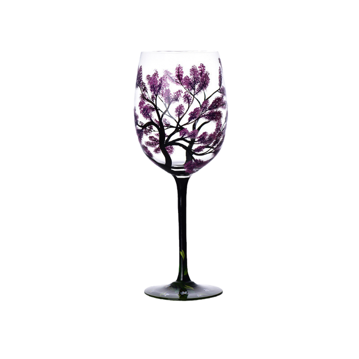 Stornfield | Four Seasons Tree Wine Glasses - Hand-painted