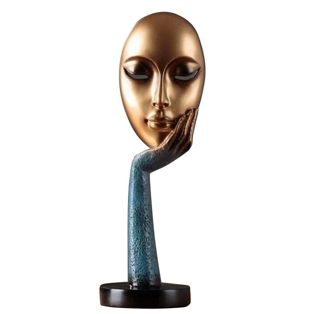 Modern Abstract Human Face Art Statue | Stornfield