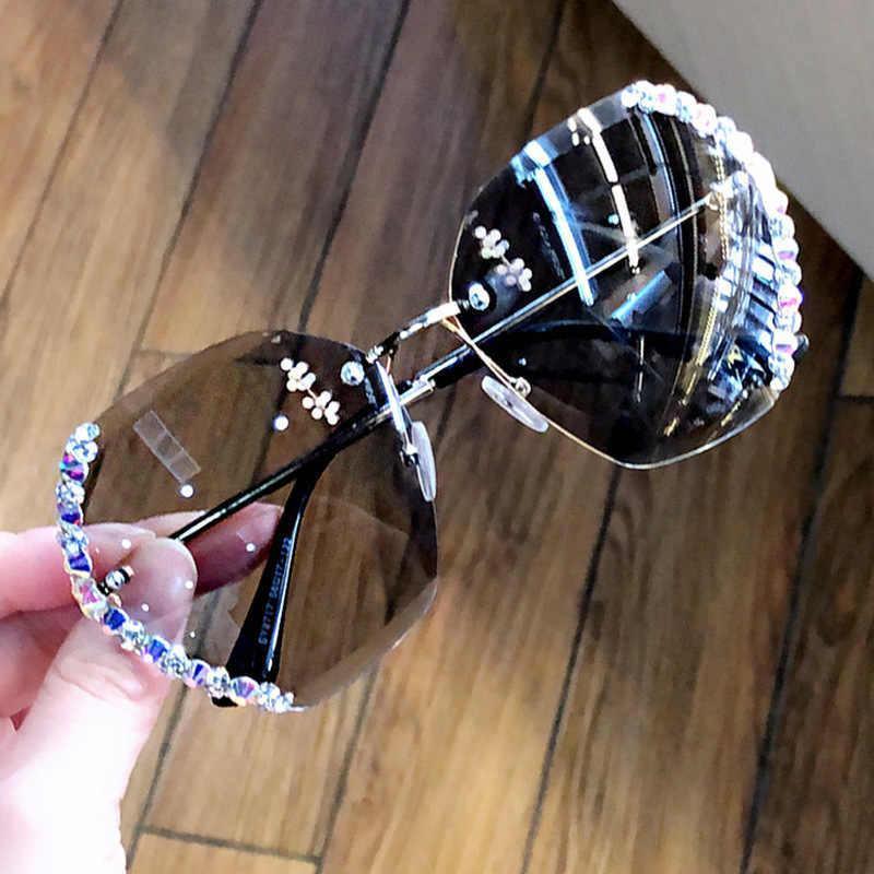 Rimless Sunglasses with Crystal | Stornfield