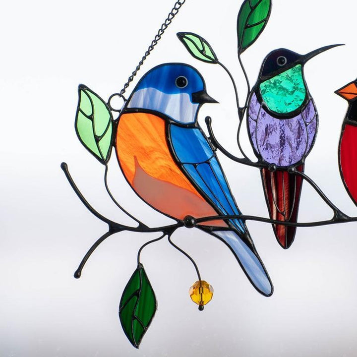 Birds Stained Glass Window Hangings 🐦 | Stornfield