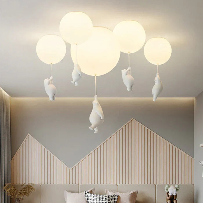 Children's Ceiling Lamp with Bear and Balloon - CloudBear | Stornfield