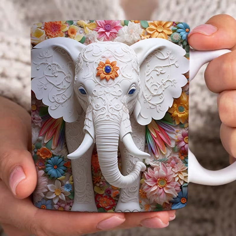 Stornfield | 3D Elephant Flower Mug