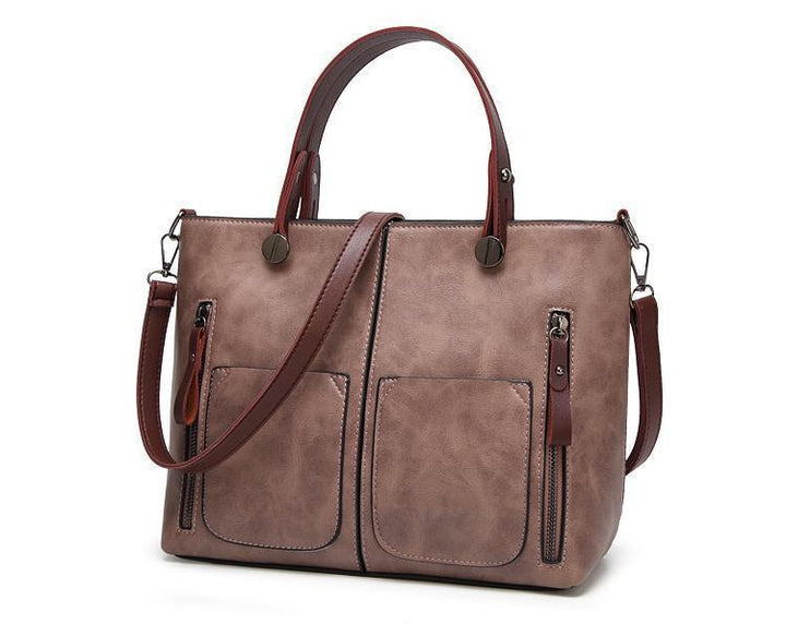 Cera - Vintage handbag with double front pocket | Stornfield