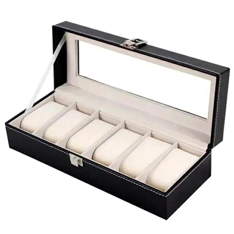 Organisateurs de montres en cuir Stornfield à 6 et 12 emplacements