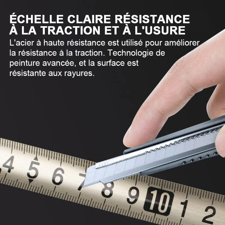 Retractable metric ruler in stainless steel | Stornfield