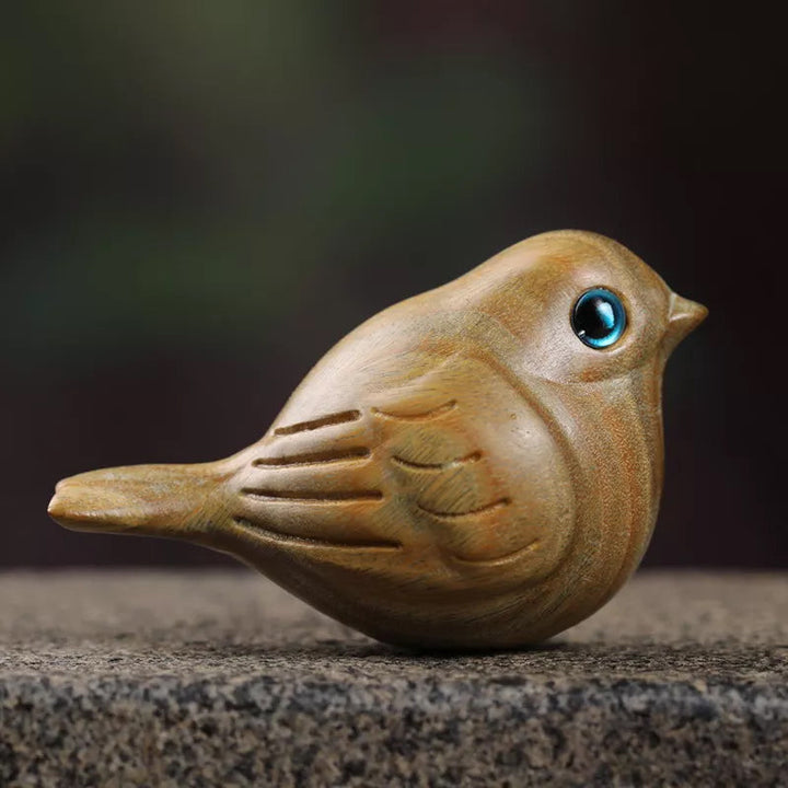 Oiseau sculpté en bois fait main Stornfield