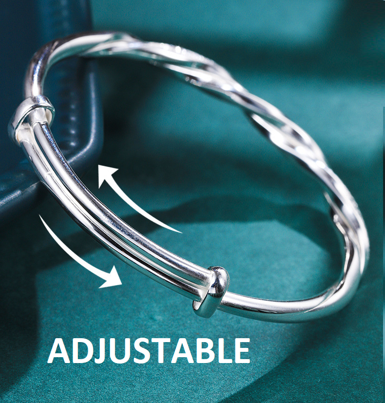 Elegant Twisted Silver Bracelet Stornfield