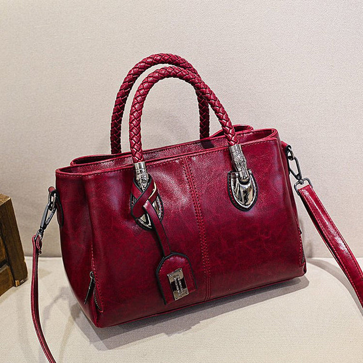 Stornfield | New Boston Oil Waxed Leather Handbags, Large Soft Leather Tote Bag