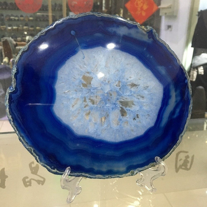 Stornfield | Blue Agate Crystal Disk