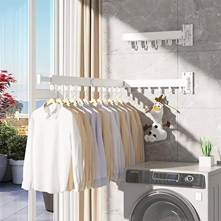 Foldable aluminum alloy drying rack with hook | Stornfield