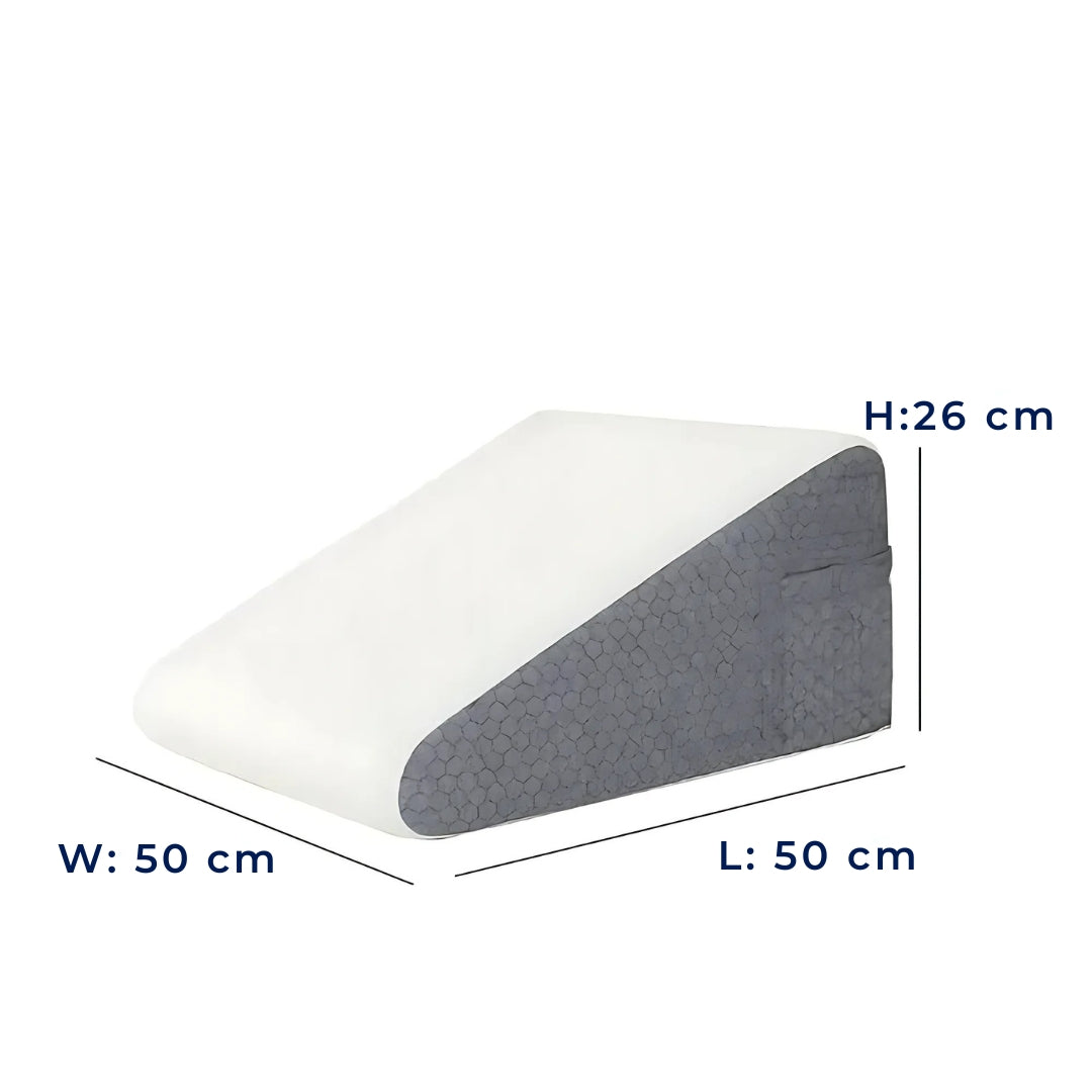 OrthoComfort | Triangle Pillow – Memory Foam – Extra Support for Acid Reflux – Sleep Apnea – Back Pain – Post-Surgery Recovery Stornfield
