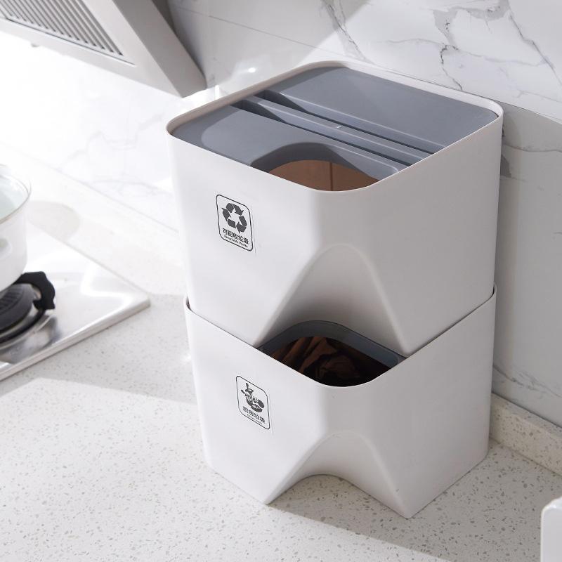Household Stacked Folding Trash Bins | Stornfield