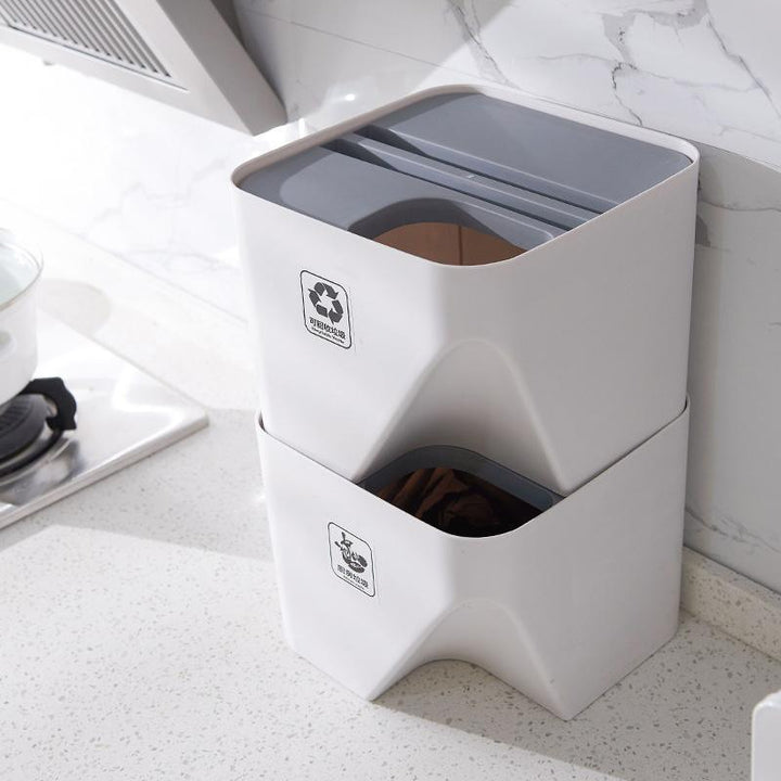 Household Stacked Folding Trash Bins | Stornfield