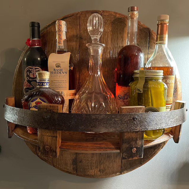 Bourbon Whiskey Barrel Shelf | Stornfield