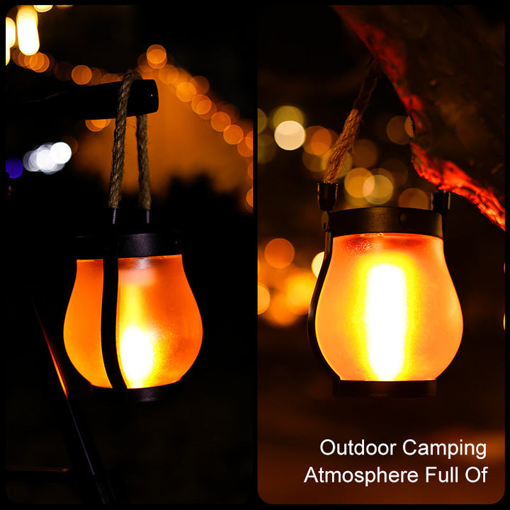 Stornfield | Solar Outdoor Hemp Rope Flame Lamp