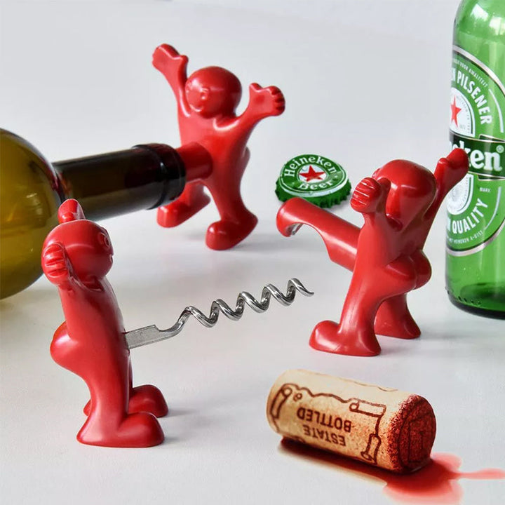 Happy Man Corkscrew - Bottle Opener, & Wine Stopper | Stornfield