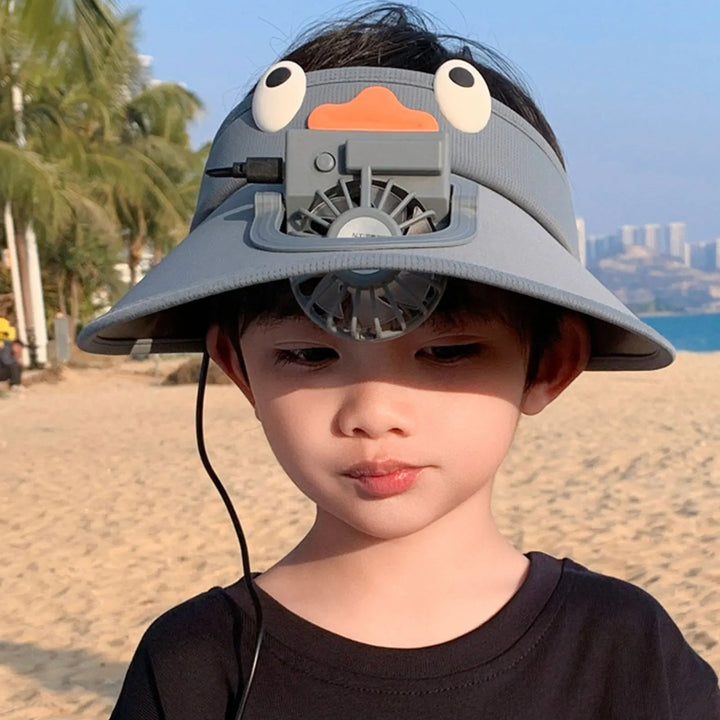 Kids Sun Visor Hat with Cooling Fan Hat | Stornfield
