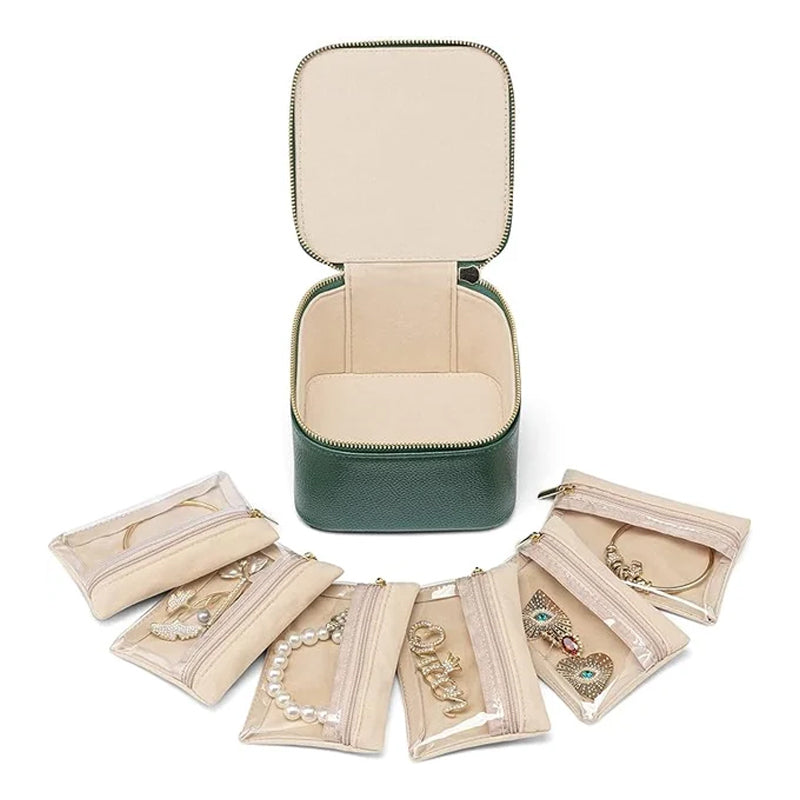 Leather travel jewelry box | Stornfield
